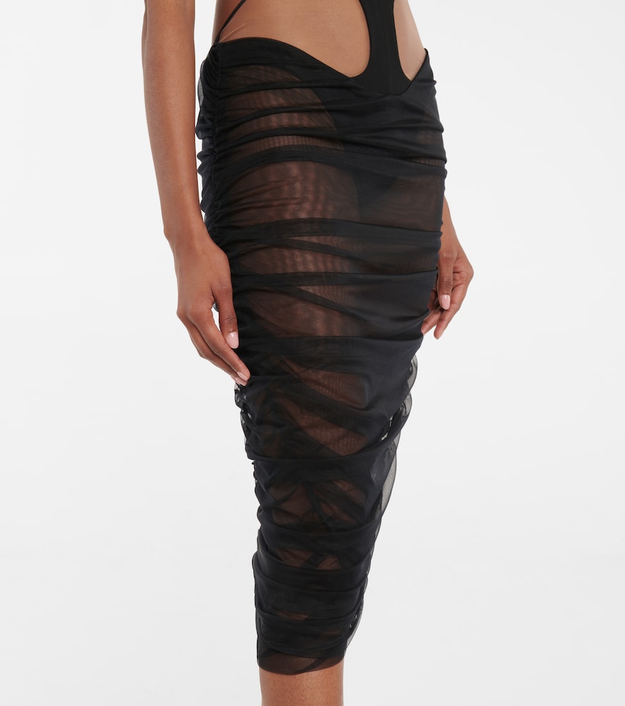 Cutout stretch-jersey midi dress