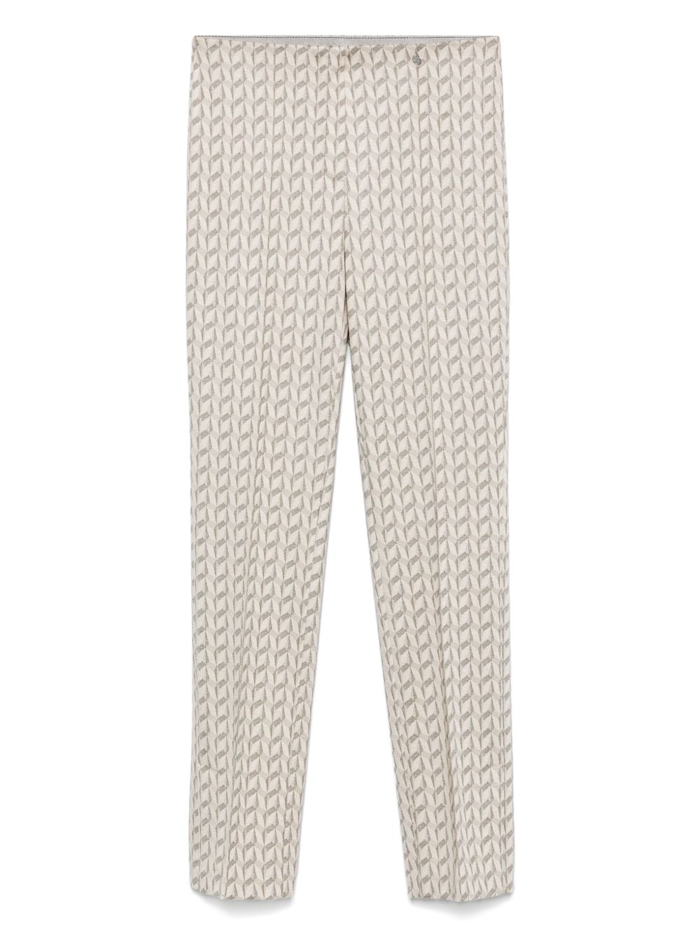 MARCCAIN graphic-jacquard trousers - Neutrals