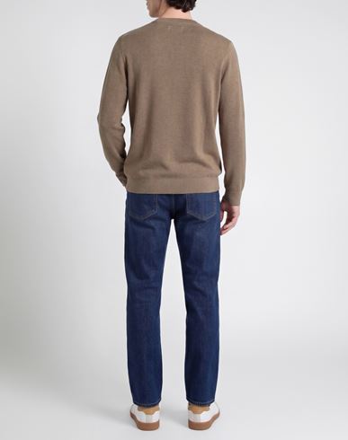 Man Sweater Sand Size L Cotton, Recycled polyester
