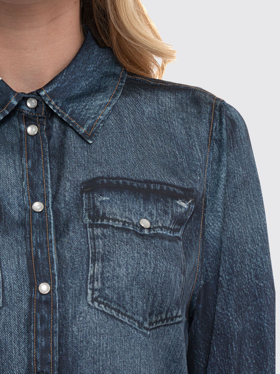 Shirt Woman color Denim