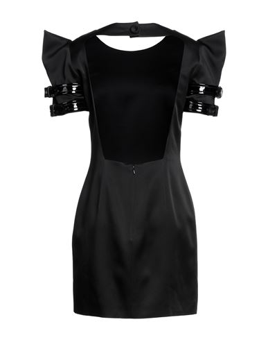 Woman Mini dress Black Size 10 Acetate, Viscose, Polyester, Elastane, Polyurethane resin