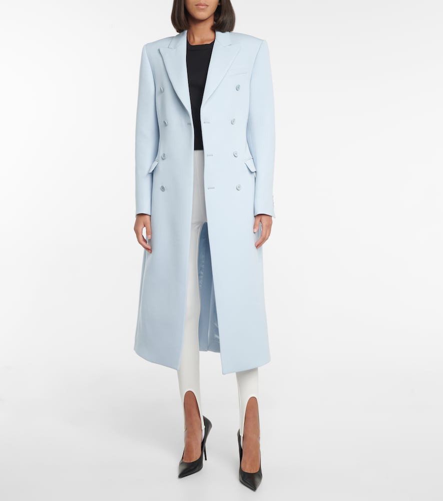 Double-breasted wool coat