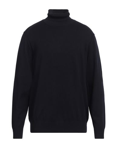 Man Turtleneck Navy Size L Viscose, Polyamide