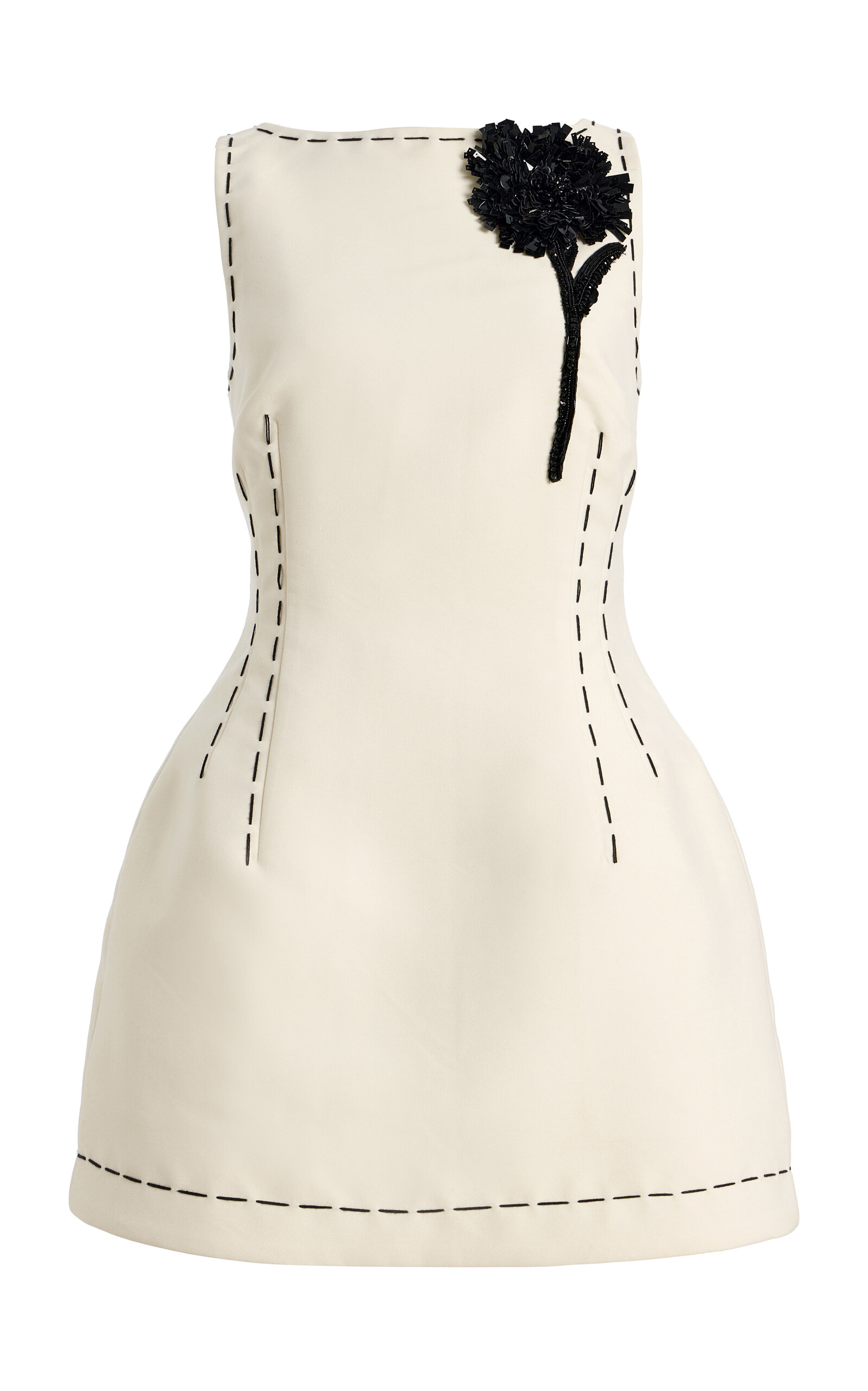 Exclusive Ali Appliquéd Twill Mini Dress - Moda Operandi