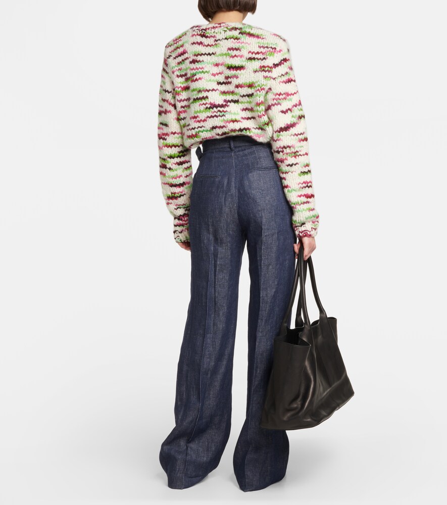 Gabriela Hearst Belted high-rise wide-leg linen pants