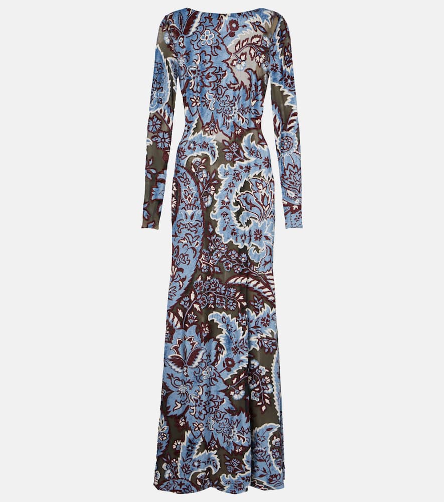Paisley crêpe jersey maxi dress