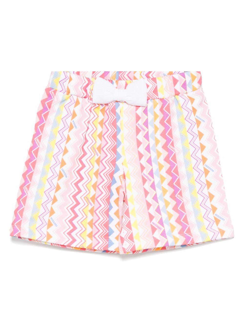 Zigzag-pattern shorts - Pink
