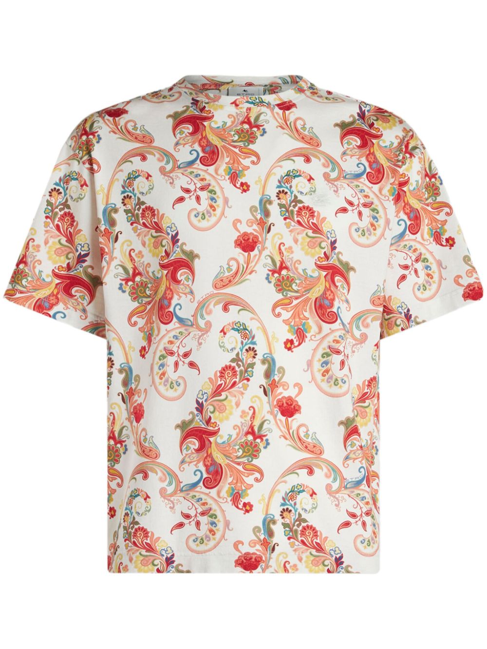Paisley-print cotton T-shirt - White