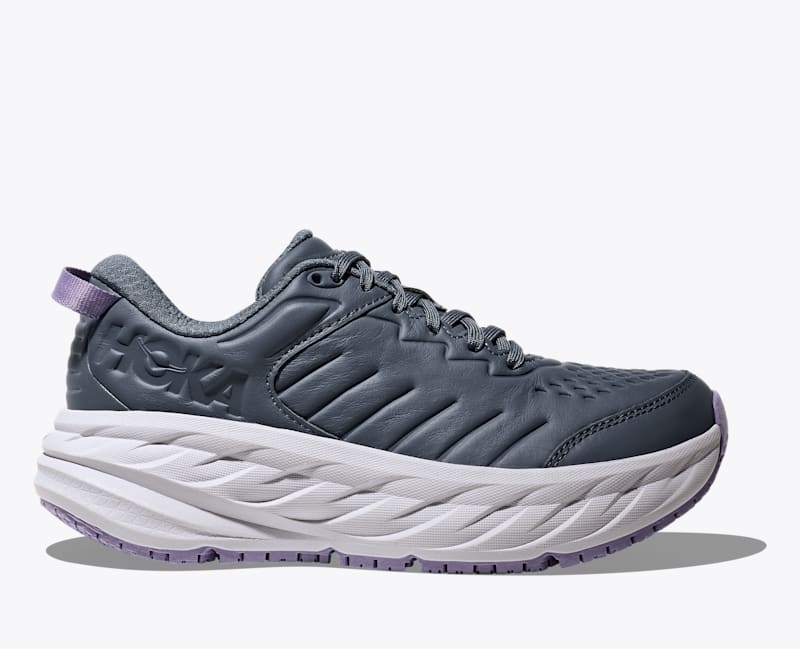 HOKA Women's Bondi SR Shoes in Faded Navy/Berry Patch