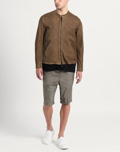 Man Jacket Khaki Size 40 Leather