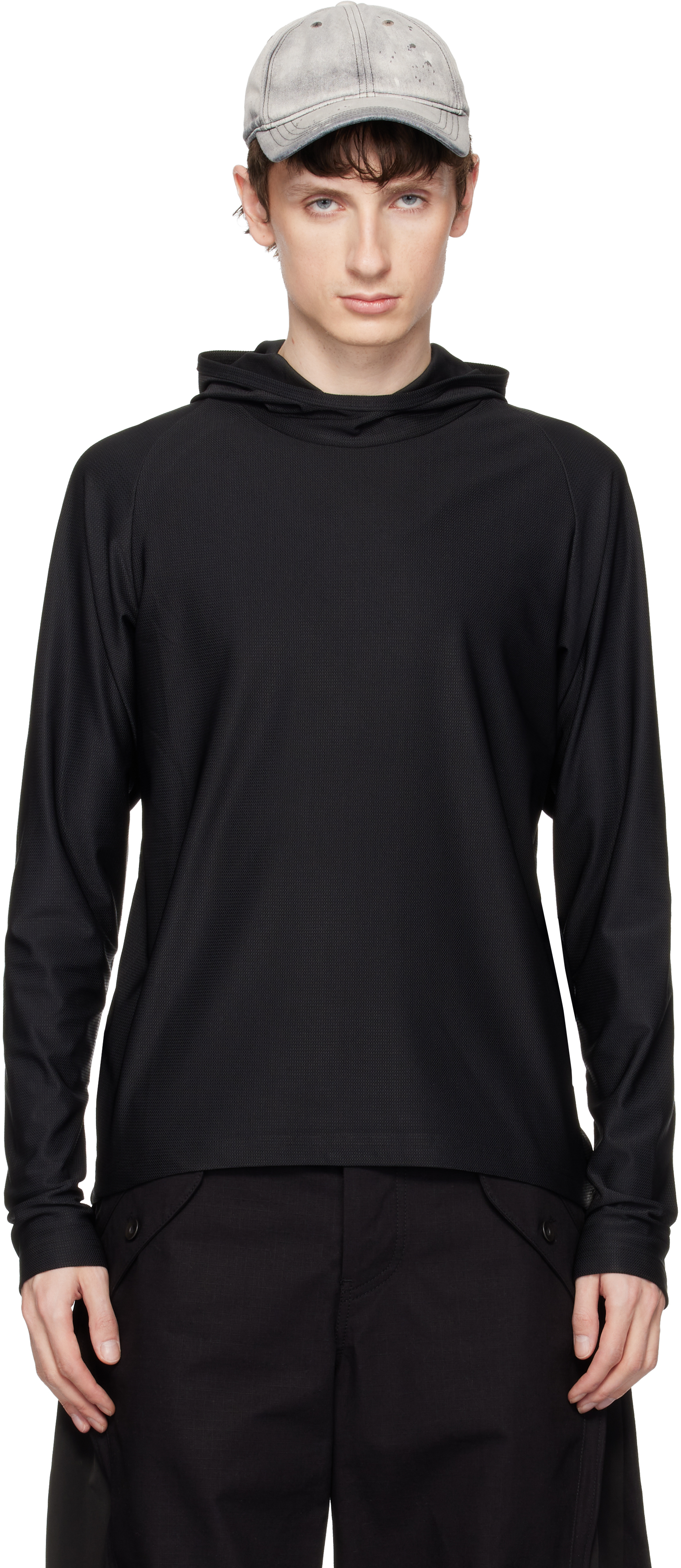 Black Emishi Long Sleeve Hoodie