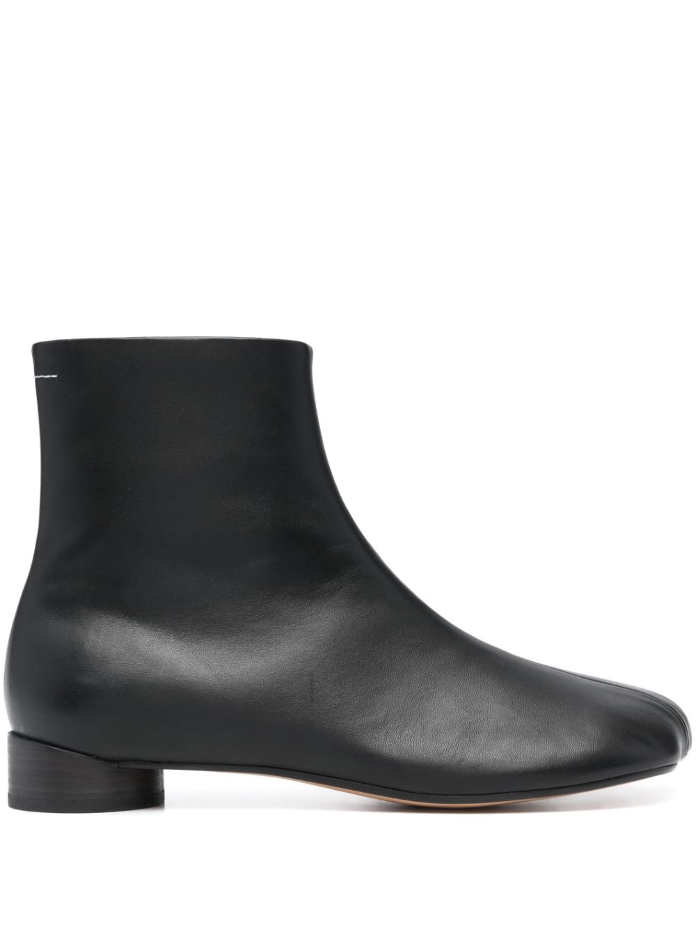 30mm leather ankle boots - Black