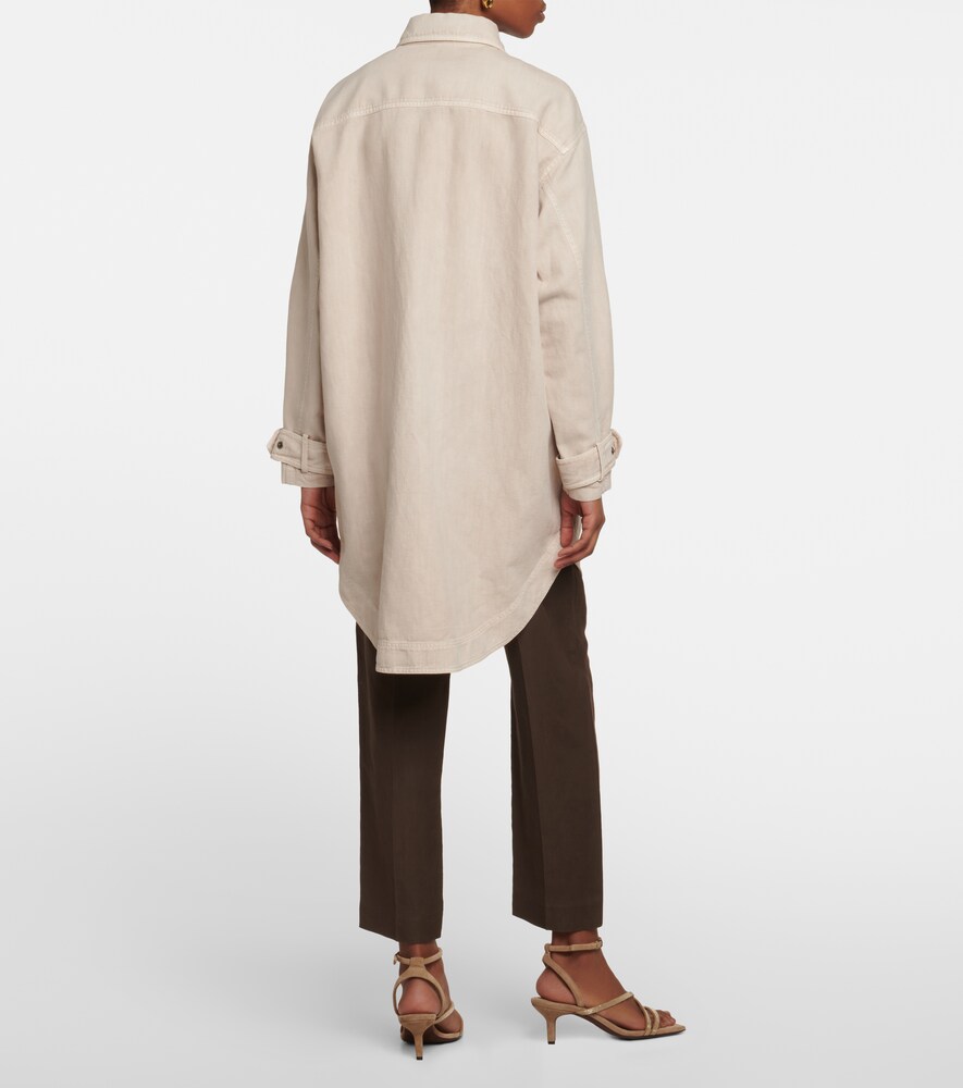 Cotton and linen overshirt