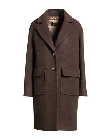 Woman Coat Taupe Size 6 Virgin Wool