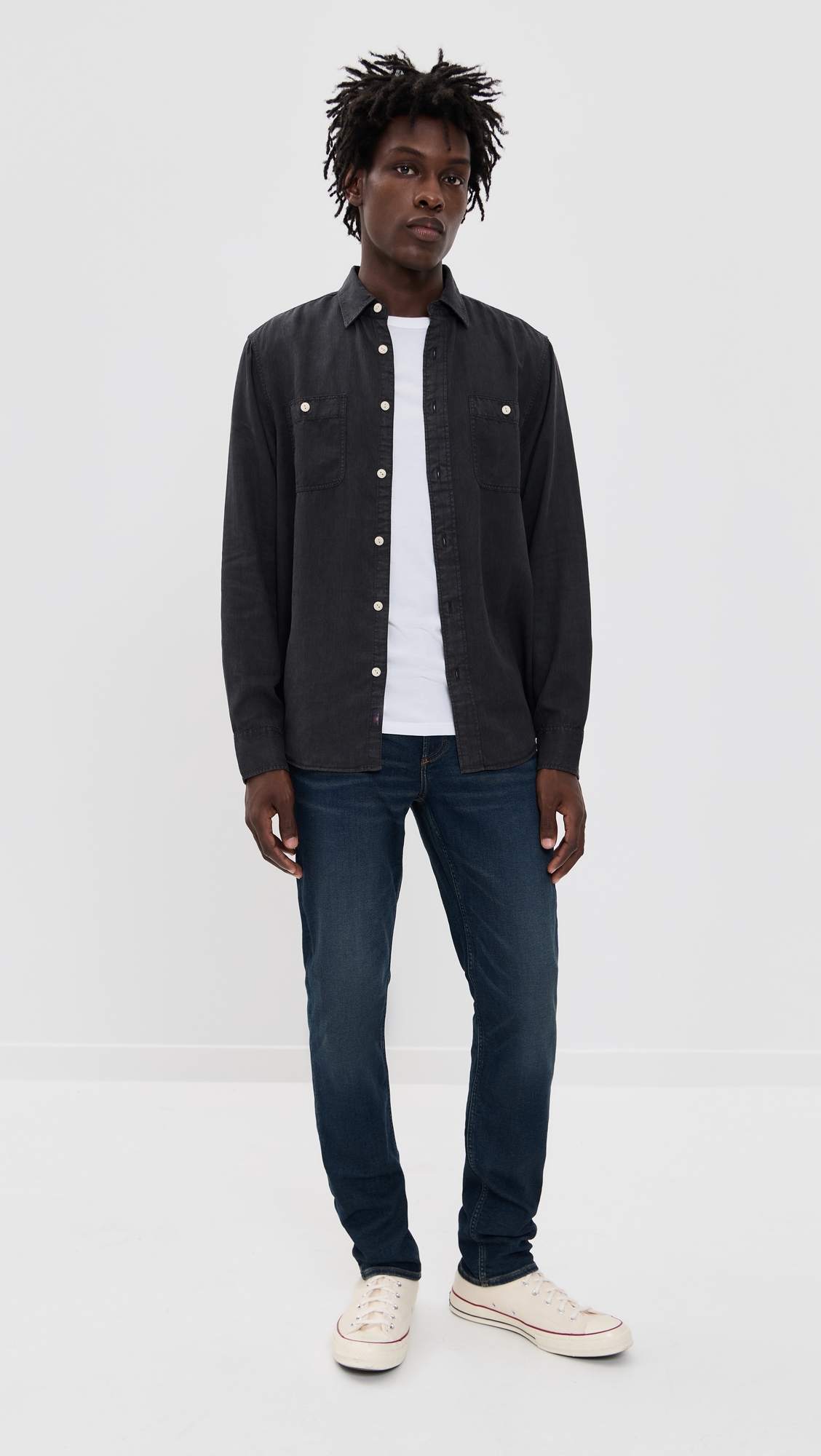 The Tried and True Chambray Workshirt Durango Black