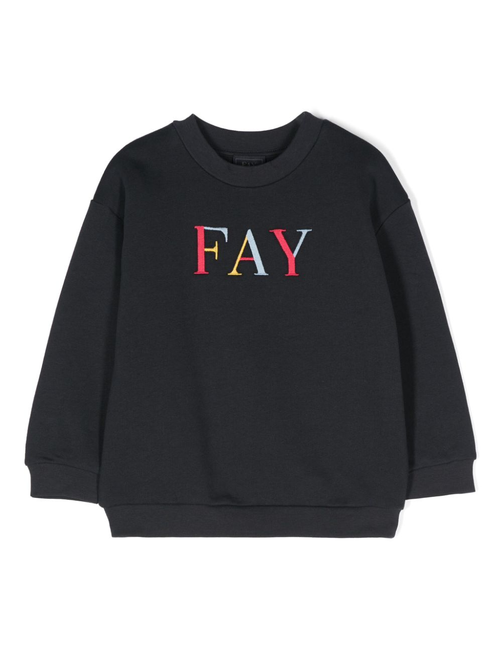 Logo-embroidered cotton sweatshirt - Blue