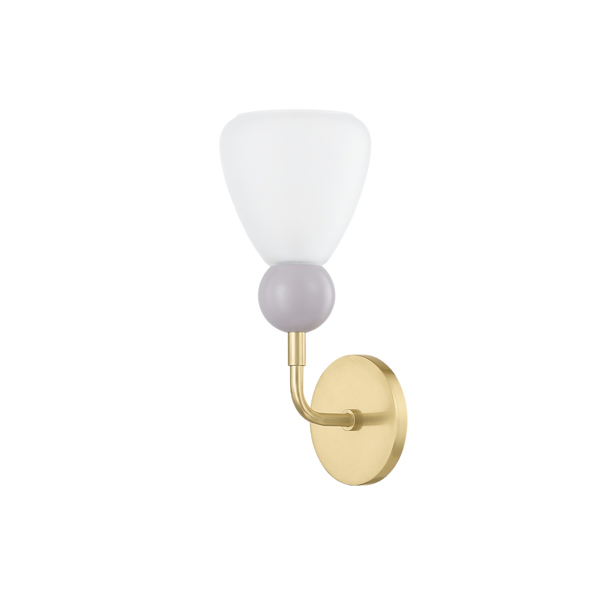 Aged Brass Soft Peignoir Wall Sconce from the Doreen Collection
