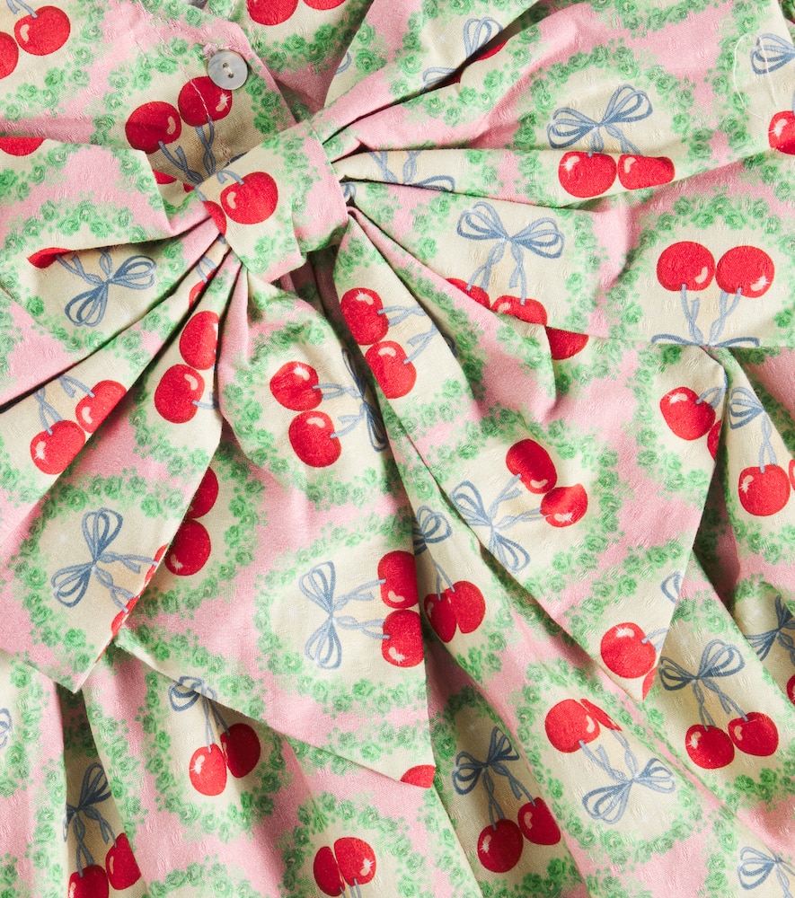 Konges Sløjd Evia bow-detail printed cotton dress