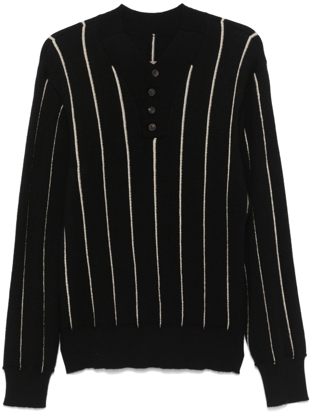 Striped sweater - Black