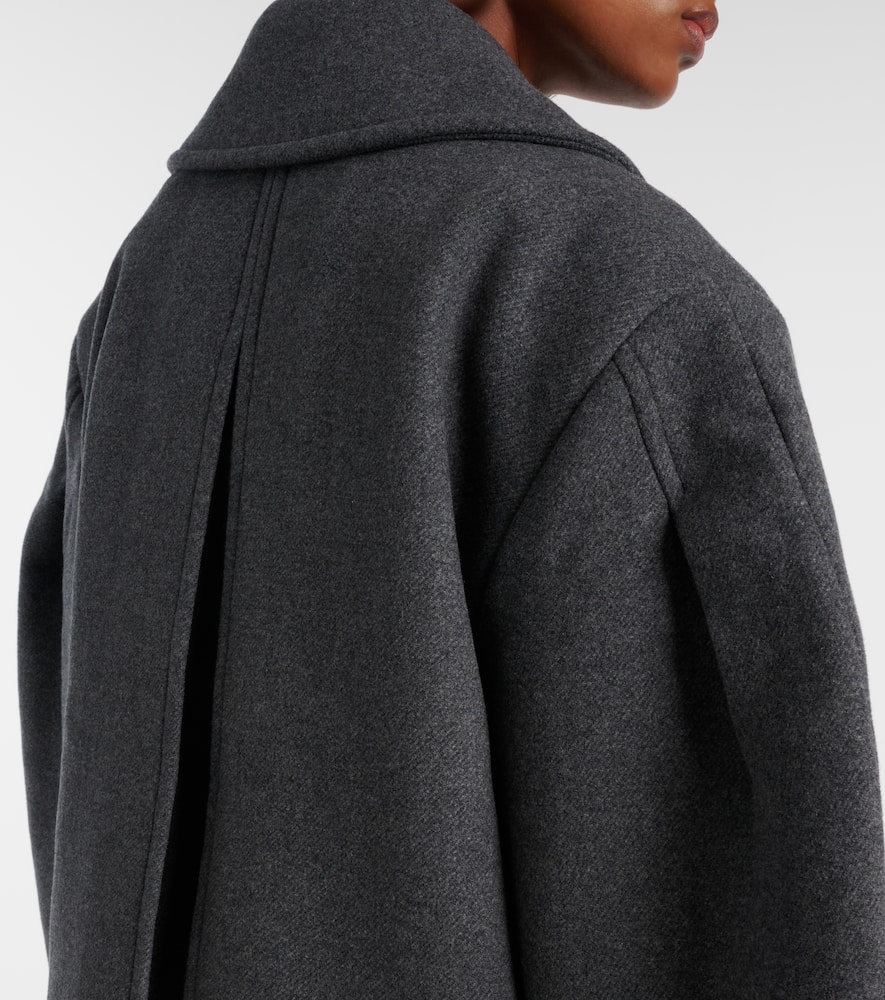 Oversized wool-blend peacoat