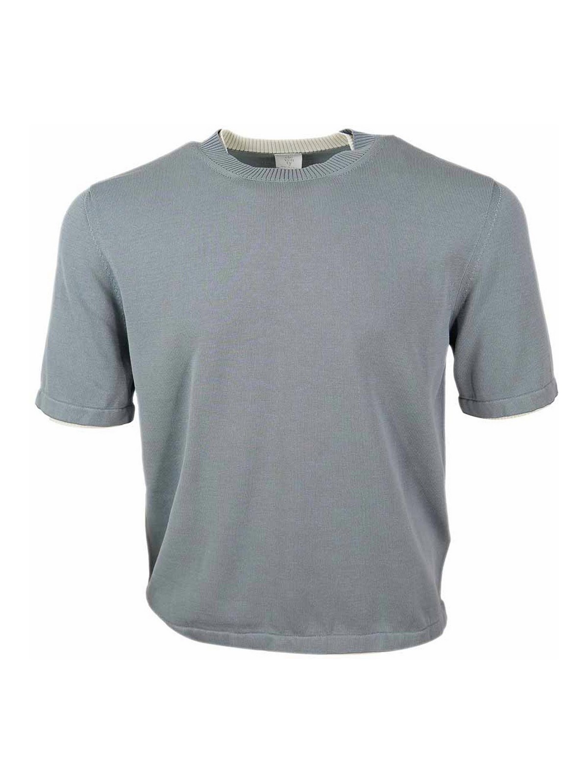 Sweaters Denim Chiaro - Bianco 100co - Men
