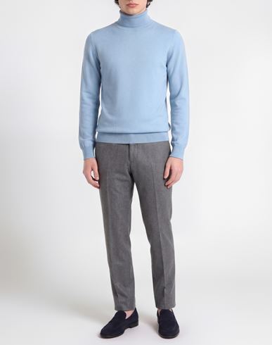 Man Turtleneck Light blue Size 42 Cashmere