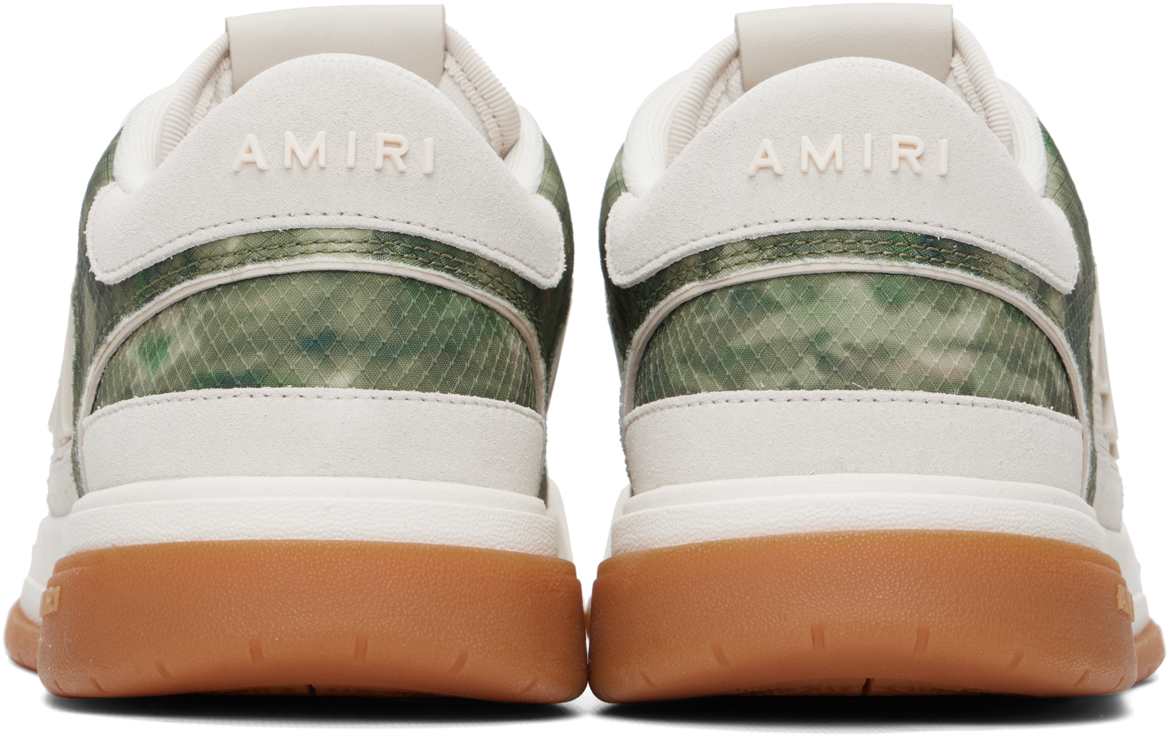 Beige & Khaki Camo Classic Low Sneakers