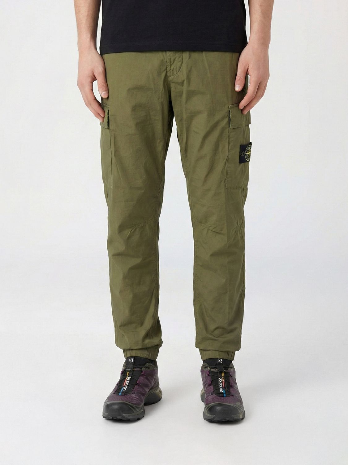 Compass-badge track pants - Grey