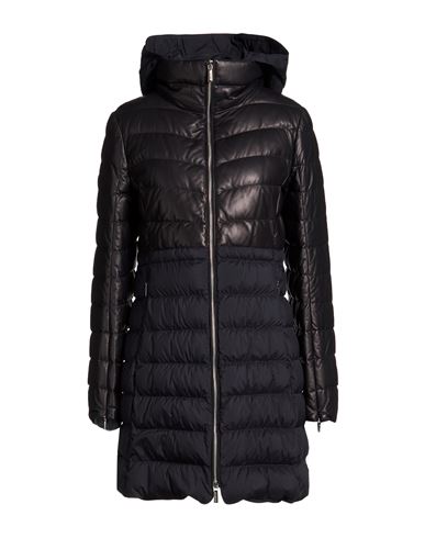 Woman Puffer Midnight blue Size 4 Leather
