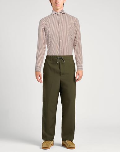 Man Shirt Light brown Size 15 ¾ Cotton, Polyamide, Elastane
