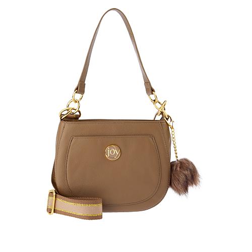 JOY Chic Leather Bag with Pompom Plus RFID Tech & Anti-Microbial