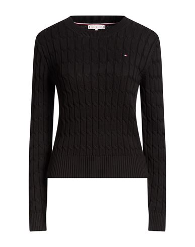 Woman Sweater Black Size L Cotton