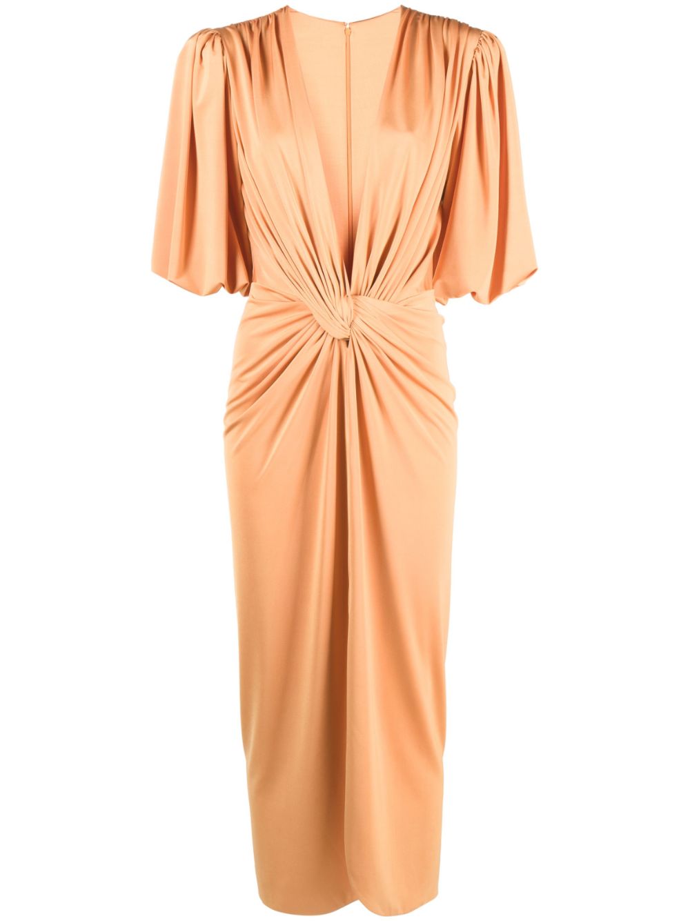 Mika twist-front midi dress - Orange