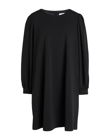 Woman Mini dress Black Size 14 Polyurethane, Elastane