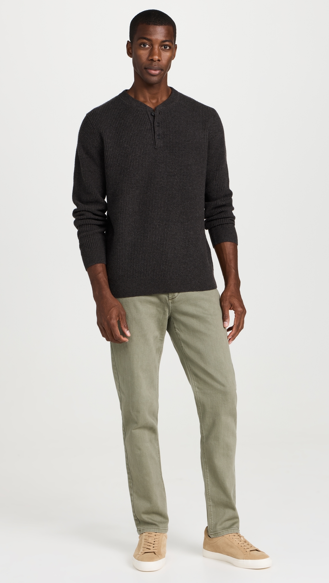 Sidecountry Sweater Heather Coffee Merino Waffle