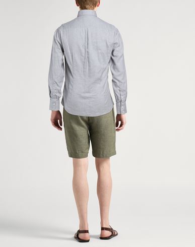 Man Shirt Grey Size L Cotton, Lyocell