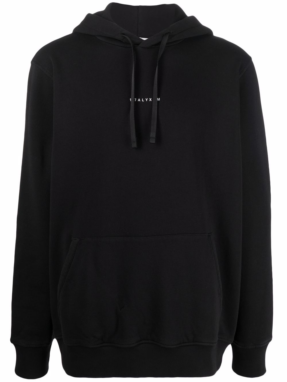 Logo-print pullover hoodie - Black