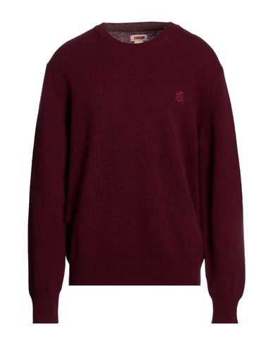 Man Sweater Burgundy Size L Virgin Wool