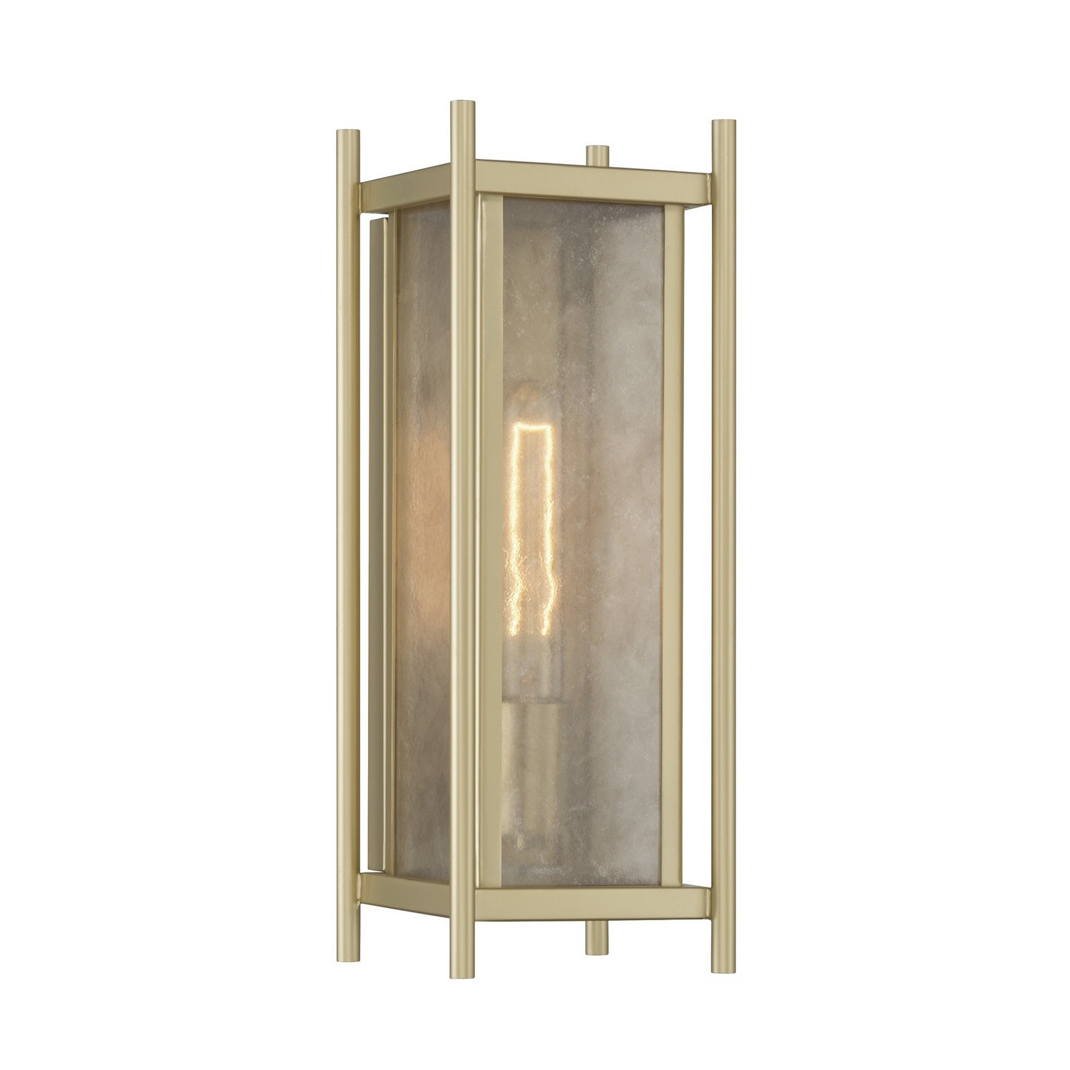 Jacobs 1-Light Outdoor Wall Lantern in Serene Bra