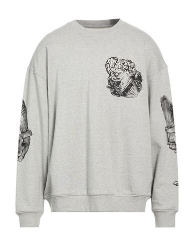Man Sweatshirt Light grey Size XL Cotton