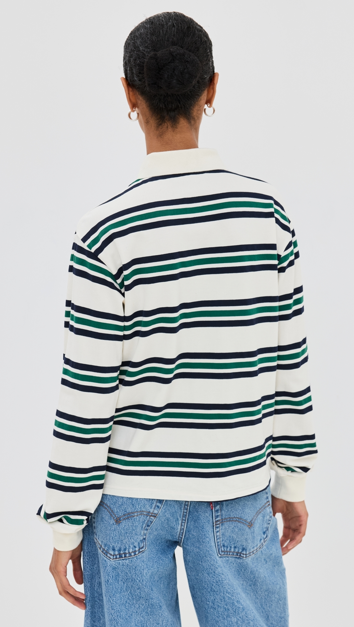 Leisure Long Sleeve Polo Ivory Moss