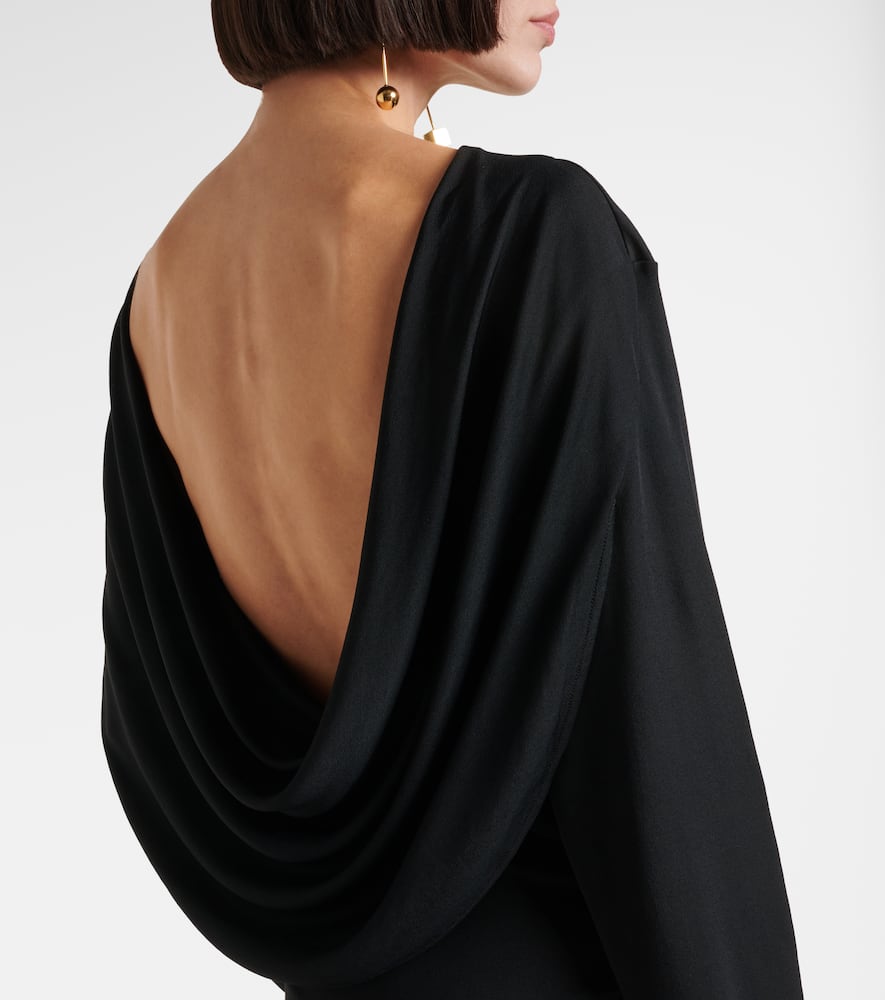 Croisière draped jersey minidress