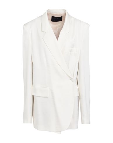 Woman Blazer White Size 8 Viscose