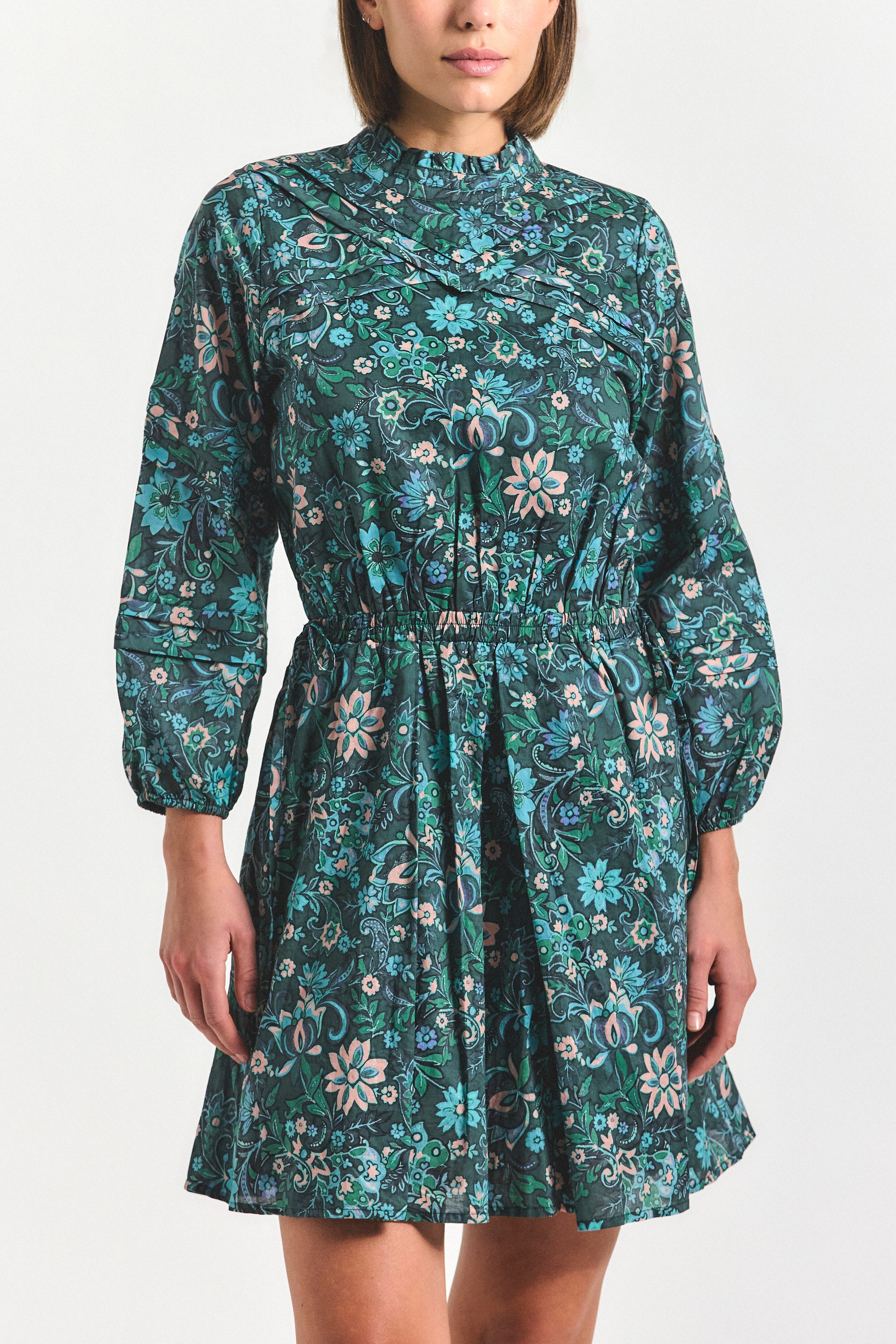 Marisol Dress - Teal Multi