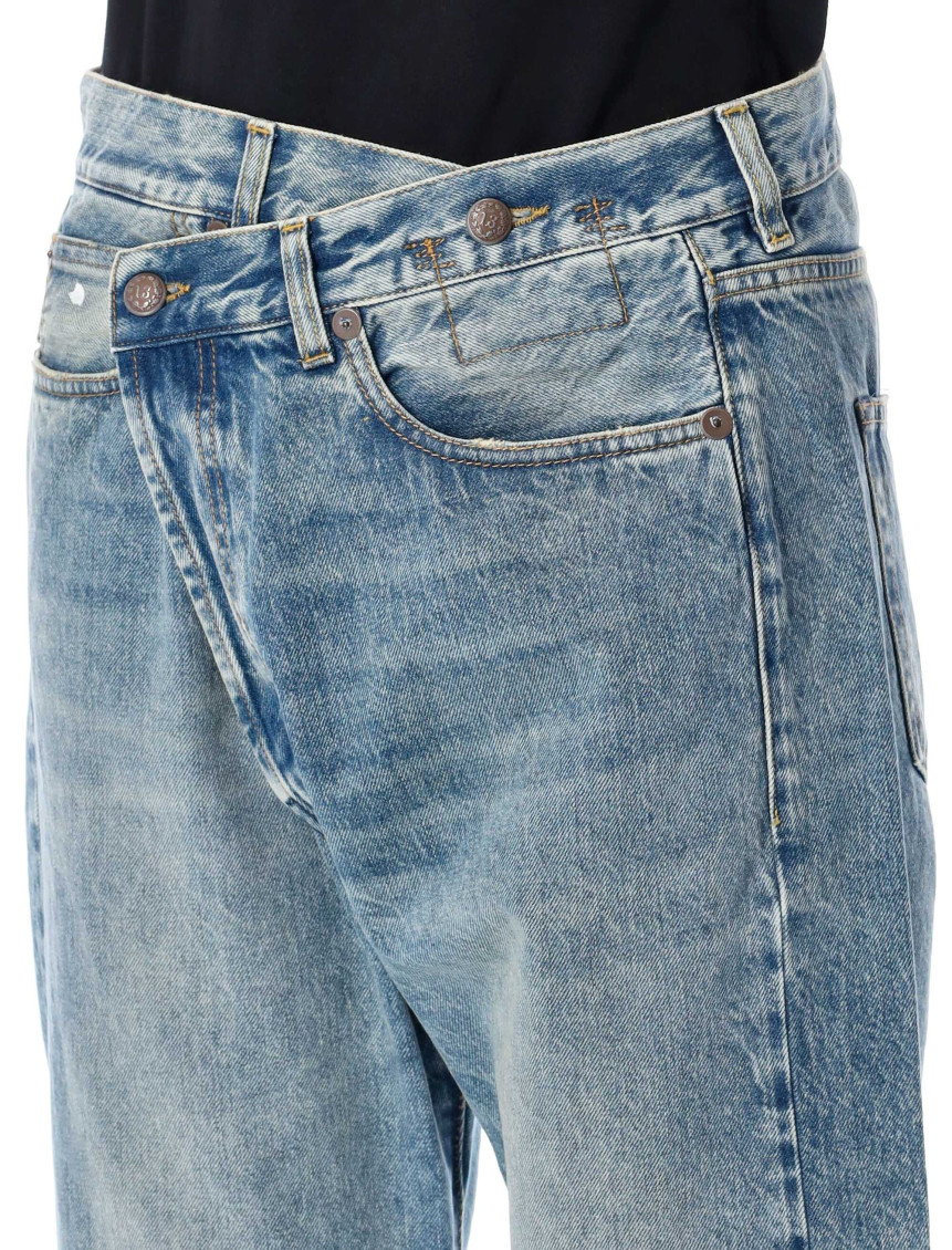 Crossover cropped jeans