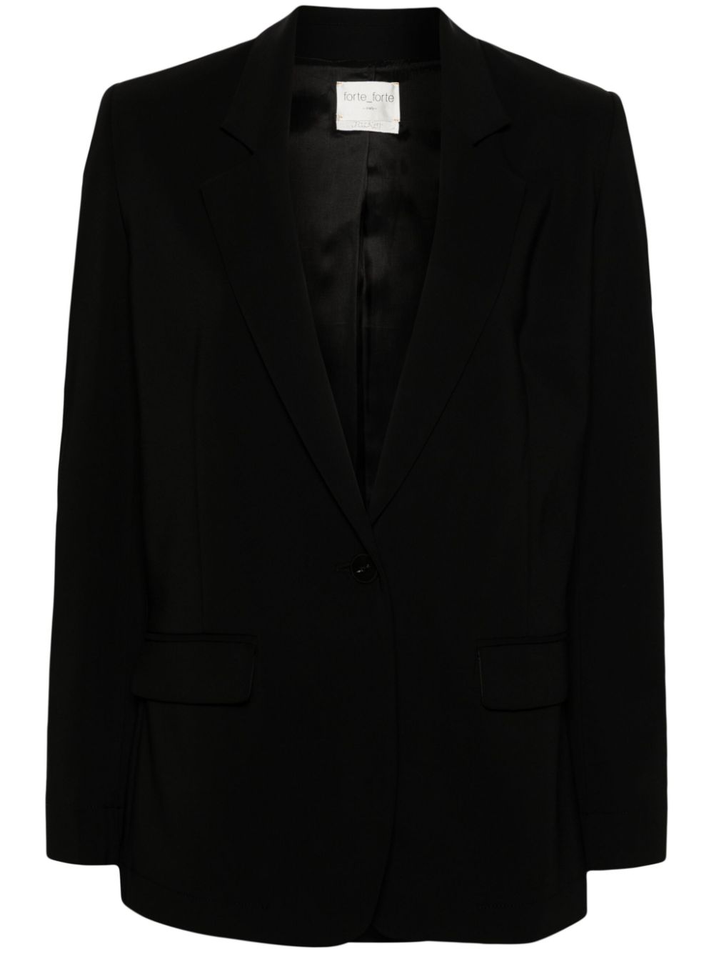 Tailored single-breasted blazer - Black