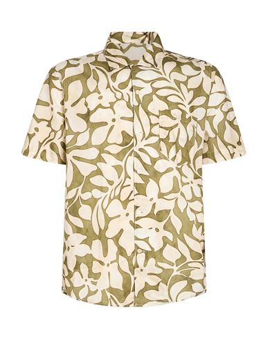 Man Shirt Military green Size L Cotton