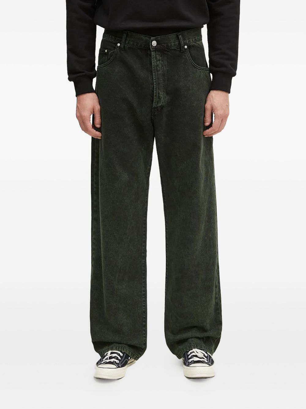 Logo-patch jeans - Green