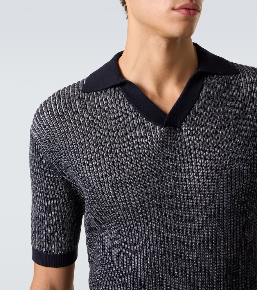 Rino cotton and cashmere polo shirt