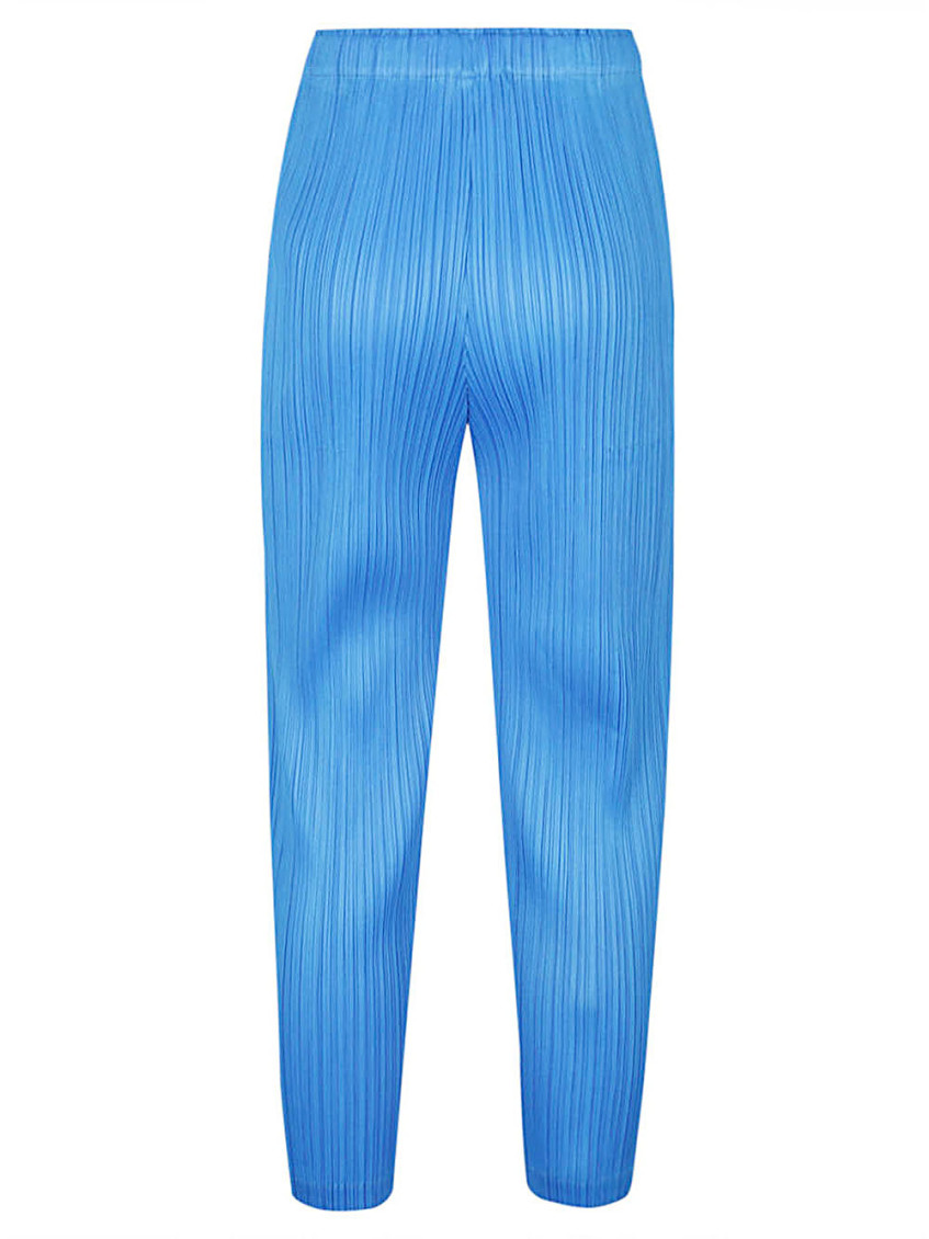 Sky Blue Pleated Cropped Trousers